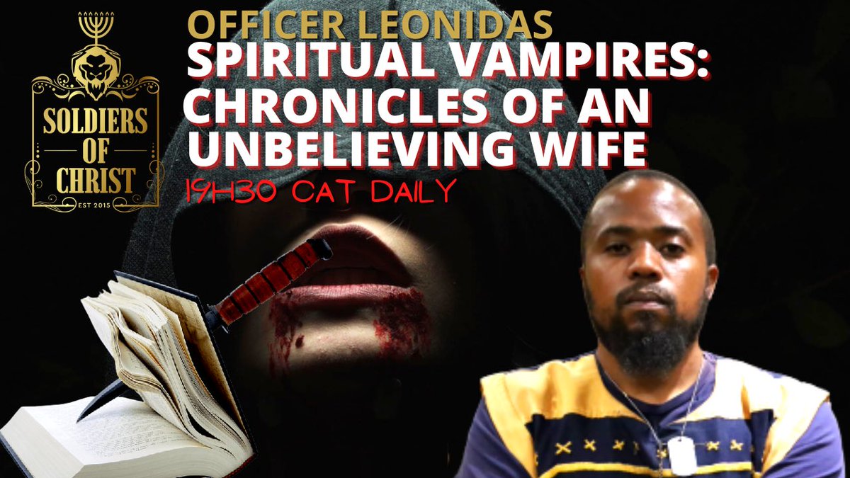 ZaSoldiers's tweet photo. How To Spot An Unbelieving Wife With The Laws of God.
Hebrews 4:12
Watch Now: https://t.co/gZCgNFGZVZ
#SoldiersOfChrist #SOC #Israelites #Christ #Bible #Jews #12tribes #Repent #Wife #Unbelieving #Spiritual #Vampire https://t.co/NLhDVDRiVT