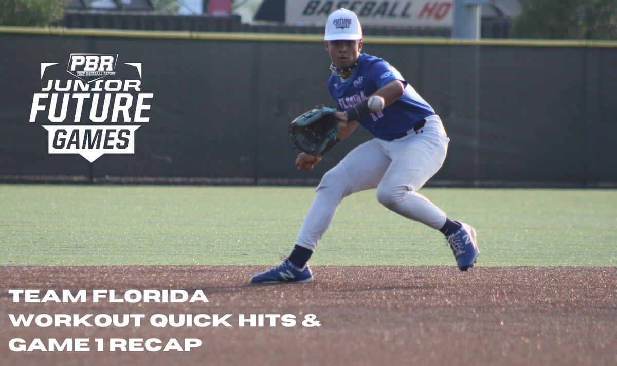 Team FL JFG: Workout Day Quick Hits &amp; Game 1 Recap

2023 Junior Future Games workout recap with stat leaders &amp; standouts

+ Game 1 recaps for 13u &amp; 14u

🔗: loom.ly/kSoUhfw