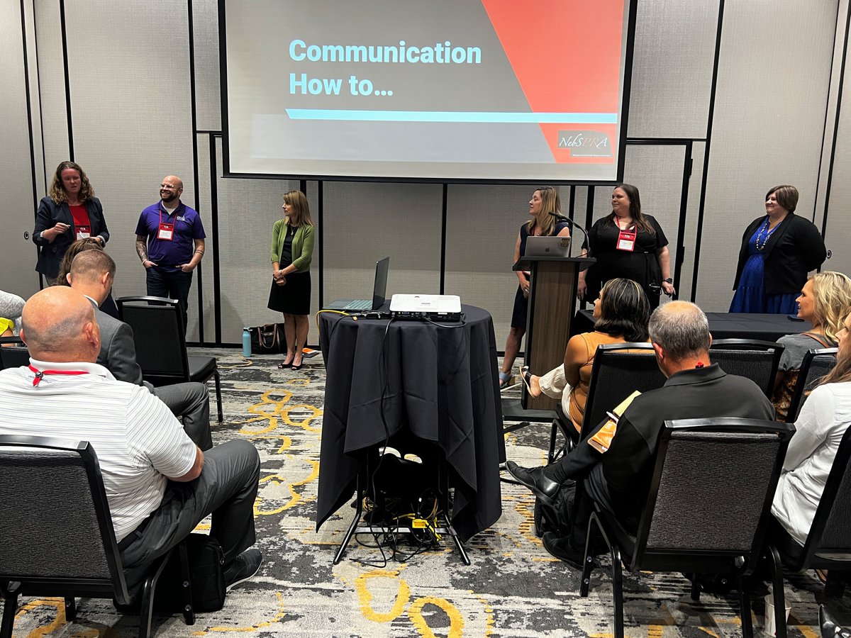 NebSPRA's tweet photo. • Take a breath, don't rush.
• Be consistent. 
• Utilize your secretaries. 
• Try not to use jargon and proofread.
These are a few of the communication how-to's our panel of NebSPRA #schoolPR pros is discussing at #NCSAAdmin23 https://t.co/497B4mr3GU