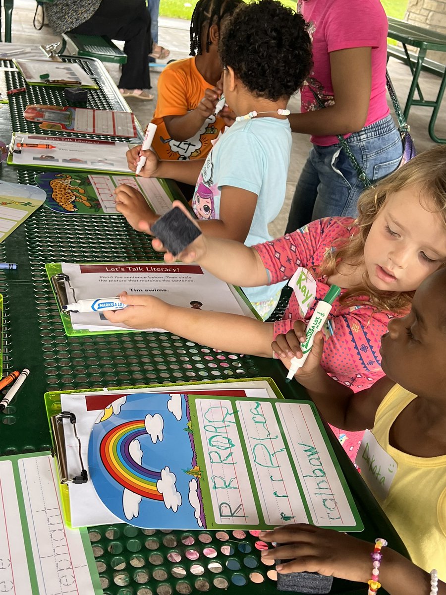 ReadForLiteracy's tweet photo. Our summer Literacy Camp is in full swing! Week 3 complete! 💜📚☀️🌳 https://t.co/kXLIq7KHNE