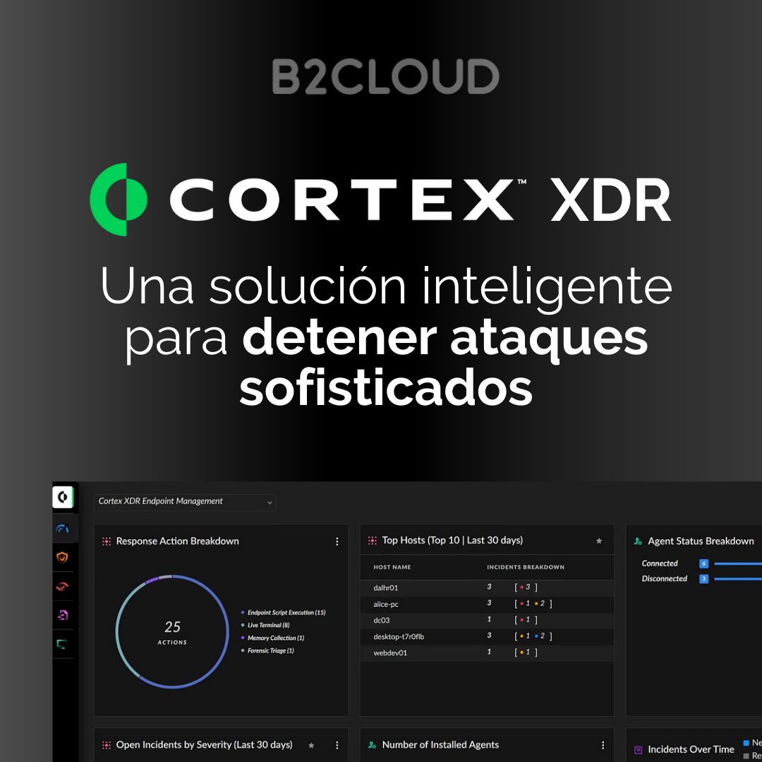 b2cloudtech's tweet image. ¡Potencia la seguridad de tu empresa con nuestra solución Cortex XDR de Palo Alto Networks! 🚀💻

Cortex XDR es la solución definitiva para detectar y detener ataques sofisticados. 

¡Contáctanos! 📩📞 

Somos #B2CLOUD, tu aliado tecnológico. 

#CortexXDR #PaloAltoNetworks