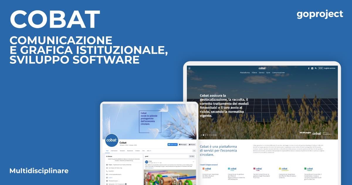 Da cinque anni, Go Project segue le attività di Cobat occupandosi della comunicazione istituzionale, di marketing, sia online che offline, e della gestione dei siti web.

In questo articolo una parte del nostro lavoro quotidiano: goproject.it/blog/262-go-pr…