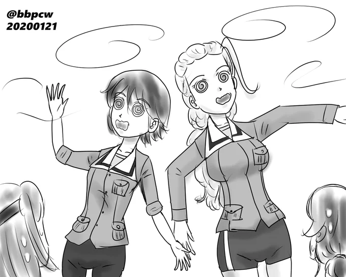 BC戦終わった後も目が回ったままのキャプテン(とあけびちゃんw)の過去絵です
#磯辺典子生誕祭2023 #磯辺典子生誕祭 