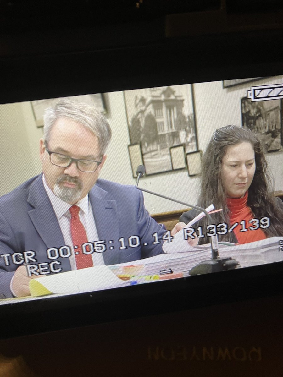 BritSchmidtNews's tweet photo. #Schabusiness told defense expert she hears scary screaming, almost constantly in court that tell her to do stuff. https://t.co/4fldimBbLh