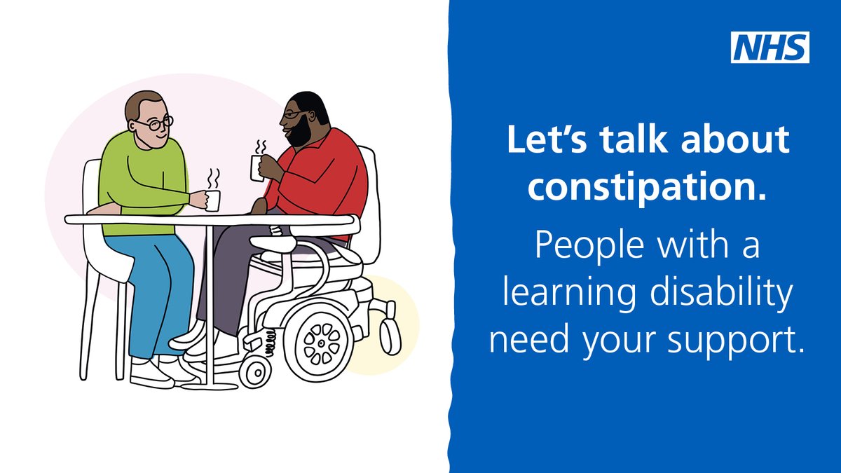 ❗ If you care for someone with a #LearningDisability, you need to know about constipation. It can kill if it’s not treated. You could save lives by knowing the signs and what to do. 👇 Find out more and get free materials to help you: loom.ly/3b8QrXo @NHS #NHS