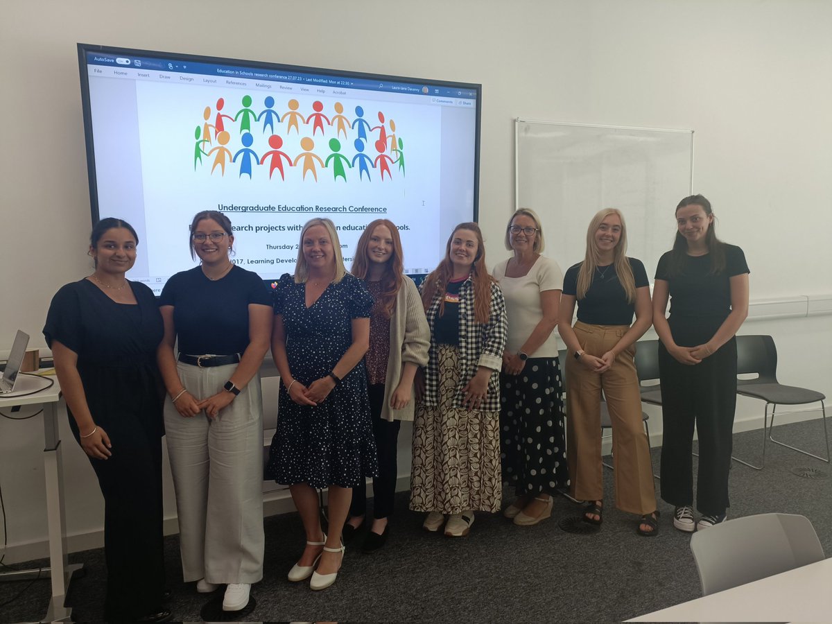 LJDevanny's tweet photo. So proud of today's presenters, with representatives from the @PrimaryedUon @FDLTUON and SENI undergrad Education programmes. A wide range of thought-provoking topics - well done!! Thanks also to our guests for their support (not enough room to tag you all!) @FHESresearchUON https://t.co/qTnMDwzSRs