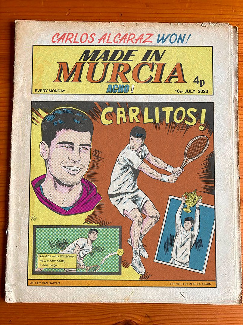 Este es mi pequeño homenaje a la figura como deportista de mi paisano <a href="/carlosalcaraz/">Carlos Alcaraz</a> <a href="/CarlosAlcaraz_1/">Carlos Alcaraz</a> , Carlitos !!