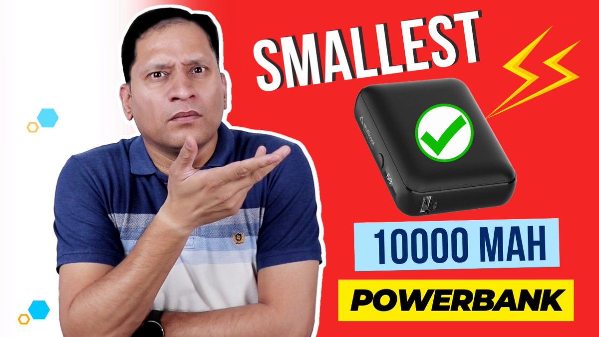 Smallest 10000 mAh Power Bank | 30W PD Charger 🔥🔥 Video Link: youtu.be/yrH9DJ7Eg84 #powerbank #accessories #stuffcool