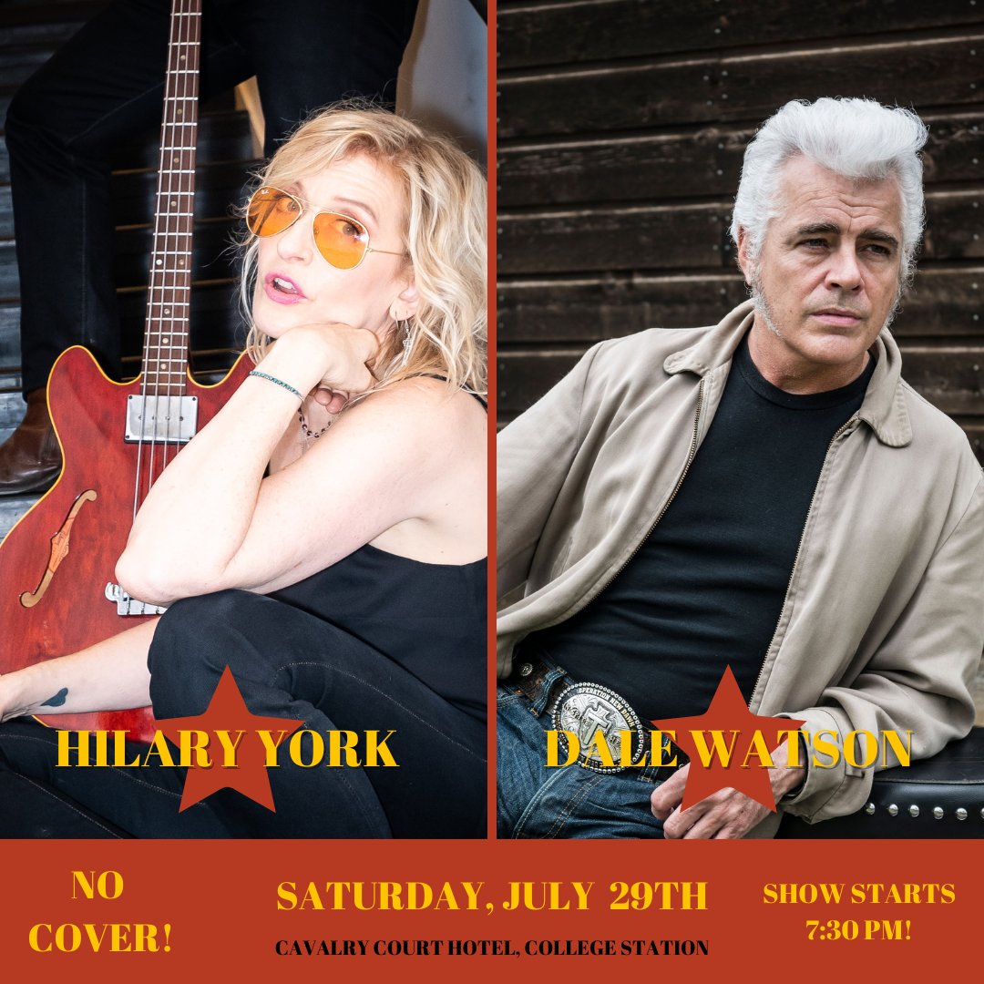 This weekend's Summer Live Music Series is going to be an amazing one! We have Hilary York opening for Dale Watson! The show starts at 7:30 PM.
NO COVER, ALL AGES SHOW.
Book Staycation: bit.ly/3hYkG8i
Learn More: fb.me/e/WJV31u57