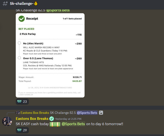 FNFcommunity_'s tweet photo. $425 on day 5 of the $5K challenge 😎

Who wants in for day 6 ⁉️

#sportsbettingpicks https://t.co/JCIJQ5iEpx