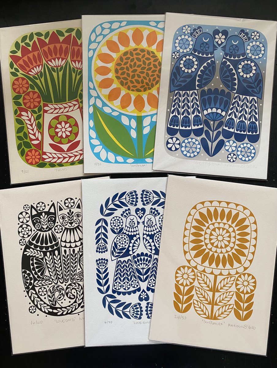 Been busy packing &amp; labelling lots of colourful cards, limited edition #screenprints totebags &amp; decorations over the last week! But they’re finally in the post to <a href="/CarolineBrogden/">CarolineBrogden - Jewellery</a> &amp; ready for the Best of British showcase in the Bath House at <a href="/RHSHarlowCarr/">RHS Harlow Carr</a> in August.