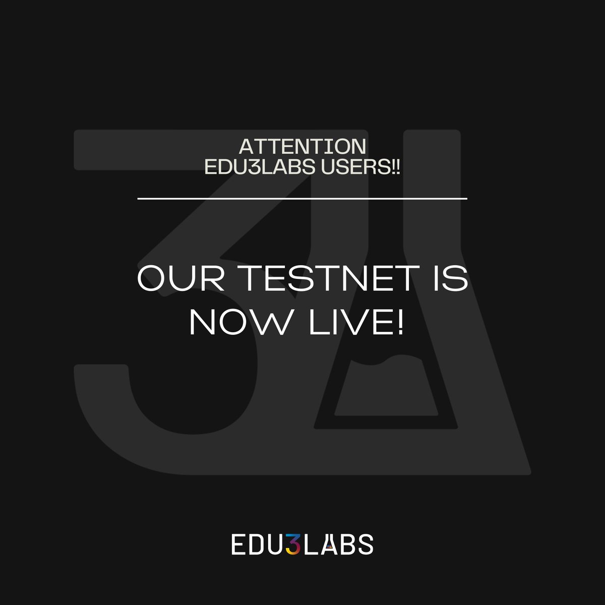 🚀 Attention All Participants! #Edu3Labs has launched the alpha phase of the private testnet. Eligible wallets will gradually receive private NFTs. Check the testnet documentation for details. edu3labs.medium.com/edu3labs-nfe-m…