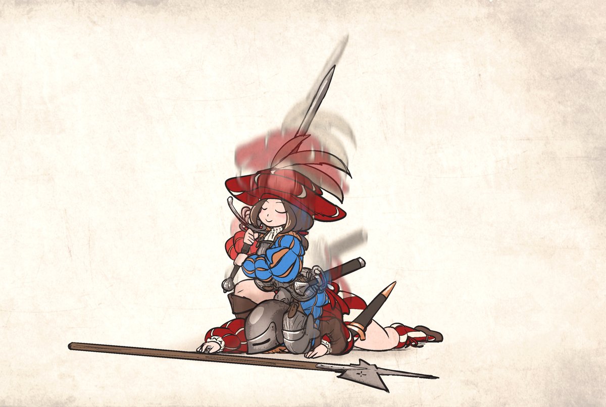 ironlily_art's tweet image. The relationship between reisläufer-chan and landsknecht-chan in a nutshell