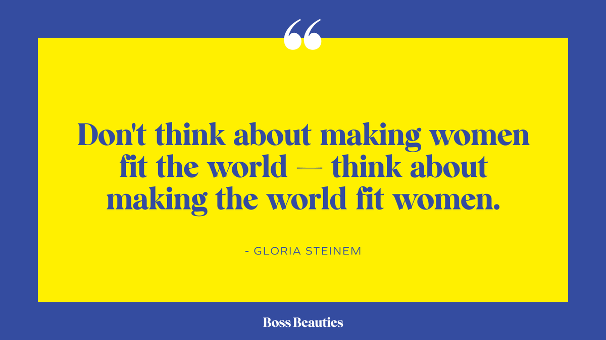 It’s time to make some changes for the women of today and for the women of tomorrow 🙌 <a href="/GloriaSteinem/">Gloria Steinem</a>