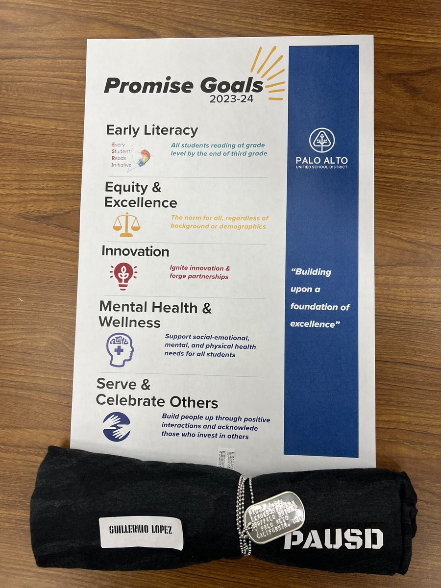 gmolopez78's tweet photo. Starting our leadership team meeting focusing on our PAUSD Promise goals and we all received our Buffalo Brigade shirts and Badges. #PABuffalo #ThePowerofONE #1PA #PAUSDPromise https://t.co/Oo5NxGpr3L