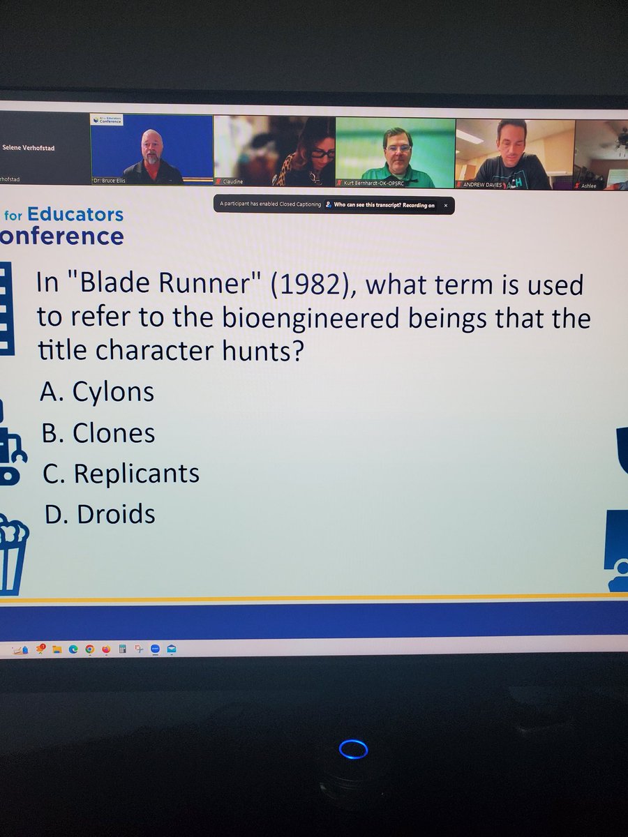 DrVerhofstad's tweet photo. At the #TCEA #AI Conference and we started with some trivia questions! I posted these to our dobie #acdec Instagram  @AcadecTx 

Academic Decathlon always comes in handy in the real world 😅 https://t.co/kCUf9V7s2y