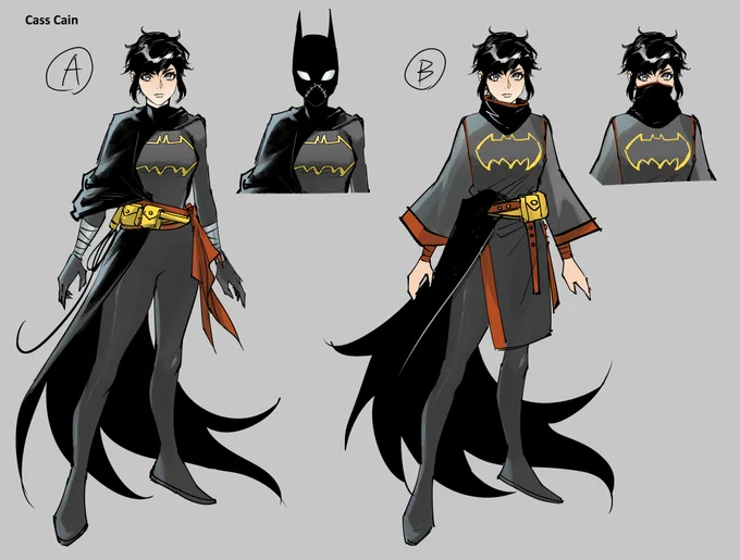 Here's some design sketches for Cass.#SpiritWorld #CassandraCain 