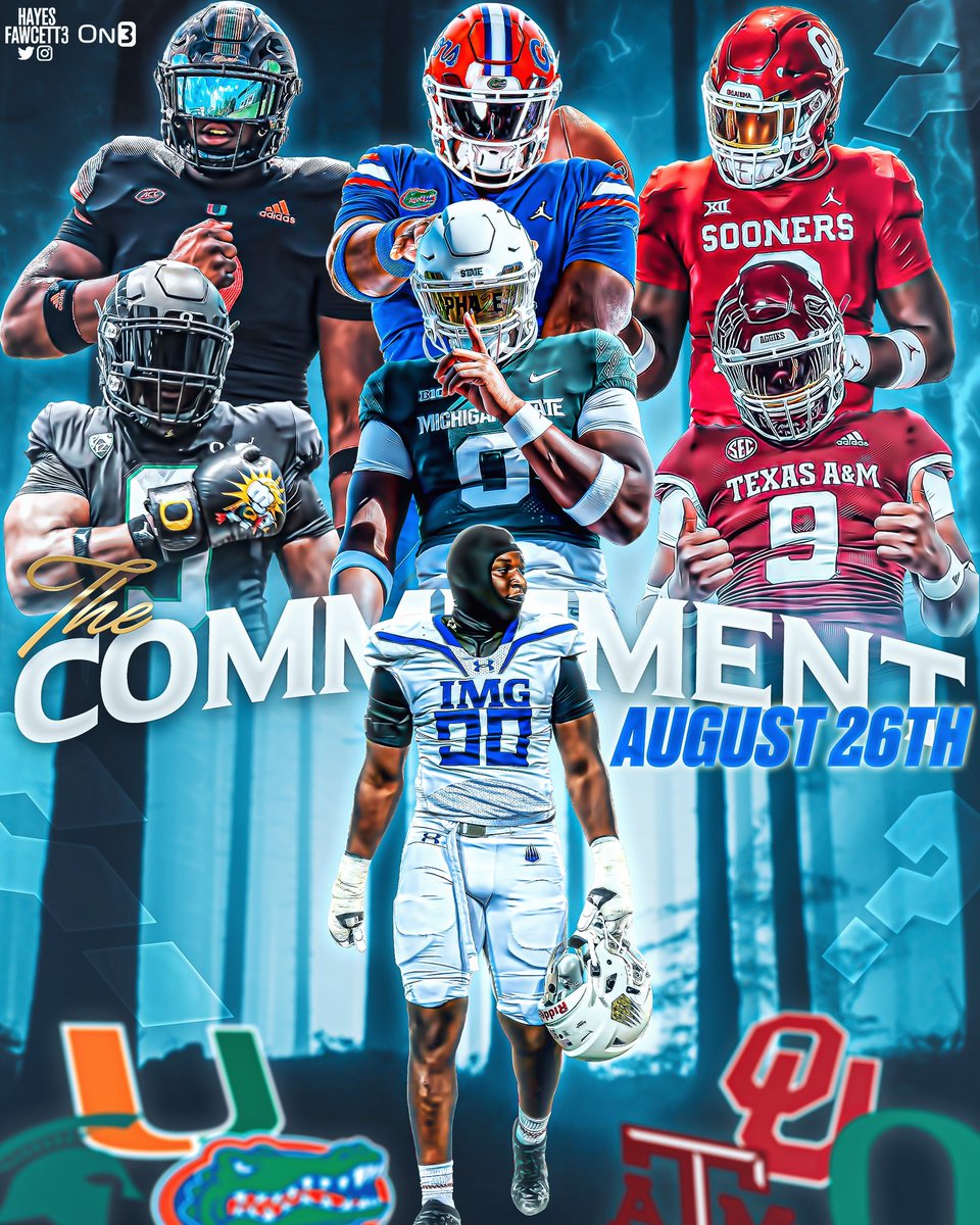 Hayesfawcett3's tweet photo. BREAKING: Five-Star Plus+ DL David Stone tells me he will announce his College Decision on August 26th π
The Top 10 Player in the β24 Class will choose between these 6οΈβ£ Schools
Where Should He Go?ππ½
https://t.co/Td2gNHD0Co https://t.co/EzVUxg7SF5