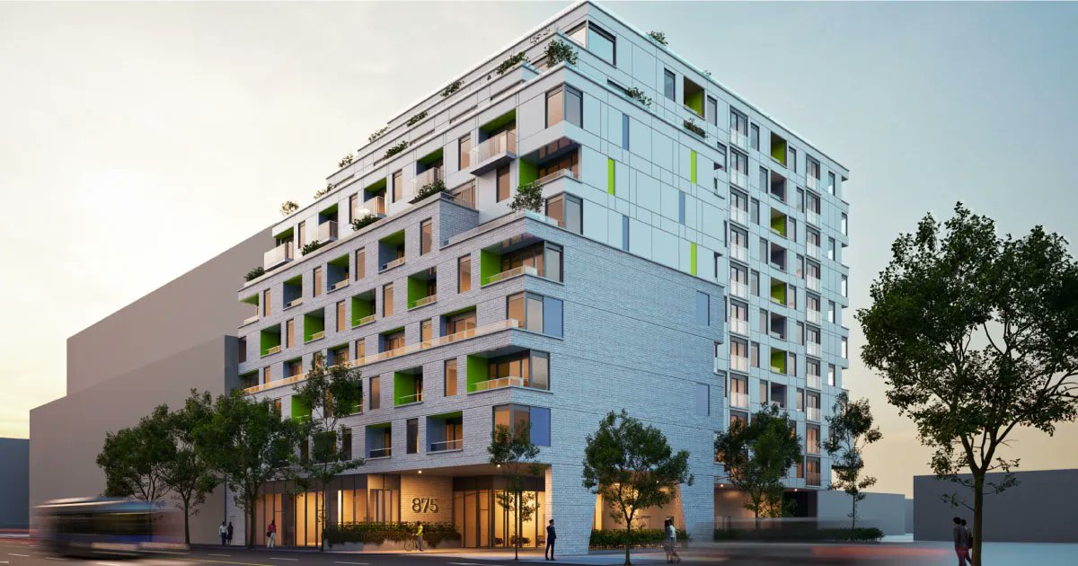 KFArchitecture's tweet image. Discover our latest project, located on the south side of The Queensway. 875 is a proposed 11-storey mixed-use building. With its elegant T-shaped configuration, this project features a 5-storey podium facing the street and gracefully stepping back on the upper floors.