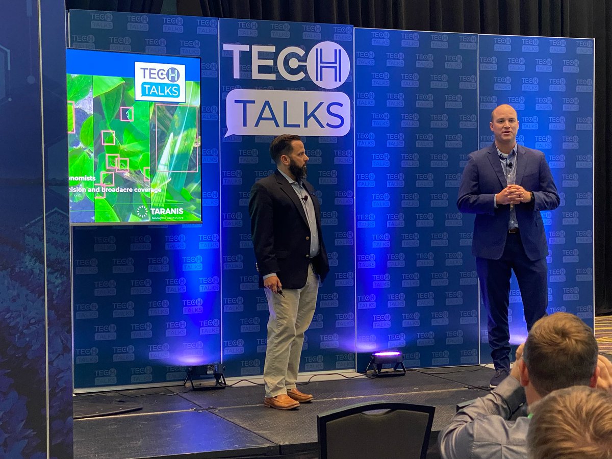 LandusAg's tweet image. On Tuesday, Matt Carstens, President &amp;amp; CEO, shared his insight on the future of AI &amp;amp; what it means for farmers during the Fireside Chat at #TechHubLIVE. While John King, Optimization and Procurement Lead, joined @TaranisAg COO Mike DiPaola to discuss creating a smarter, more…