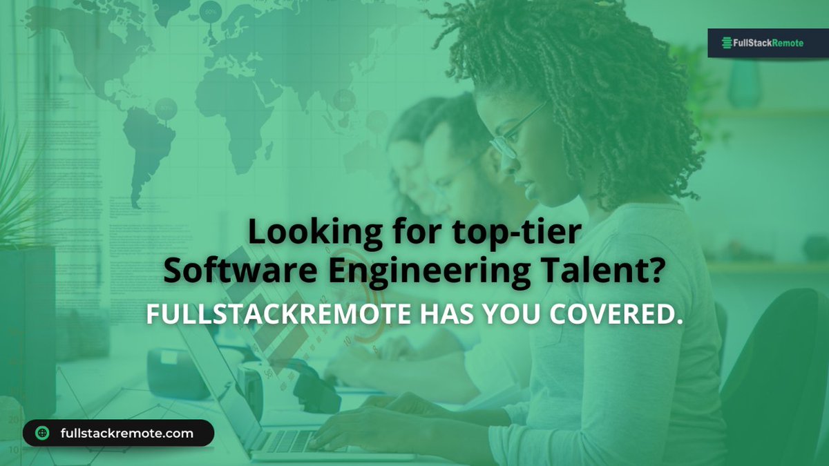 FSRemote's tweet image. Building a top-notch team of software engineers is easier than ever with FullStackRemote.
Learn more about us 👉 bit.ly/39wXM93
#howtohiresoftwareengineers #howtohirethebestsoftwaredevelopers #hiringsoftwareengineers #hiresoftwareengineer #fullstackremote