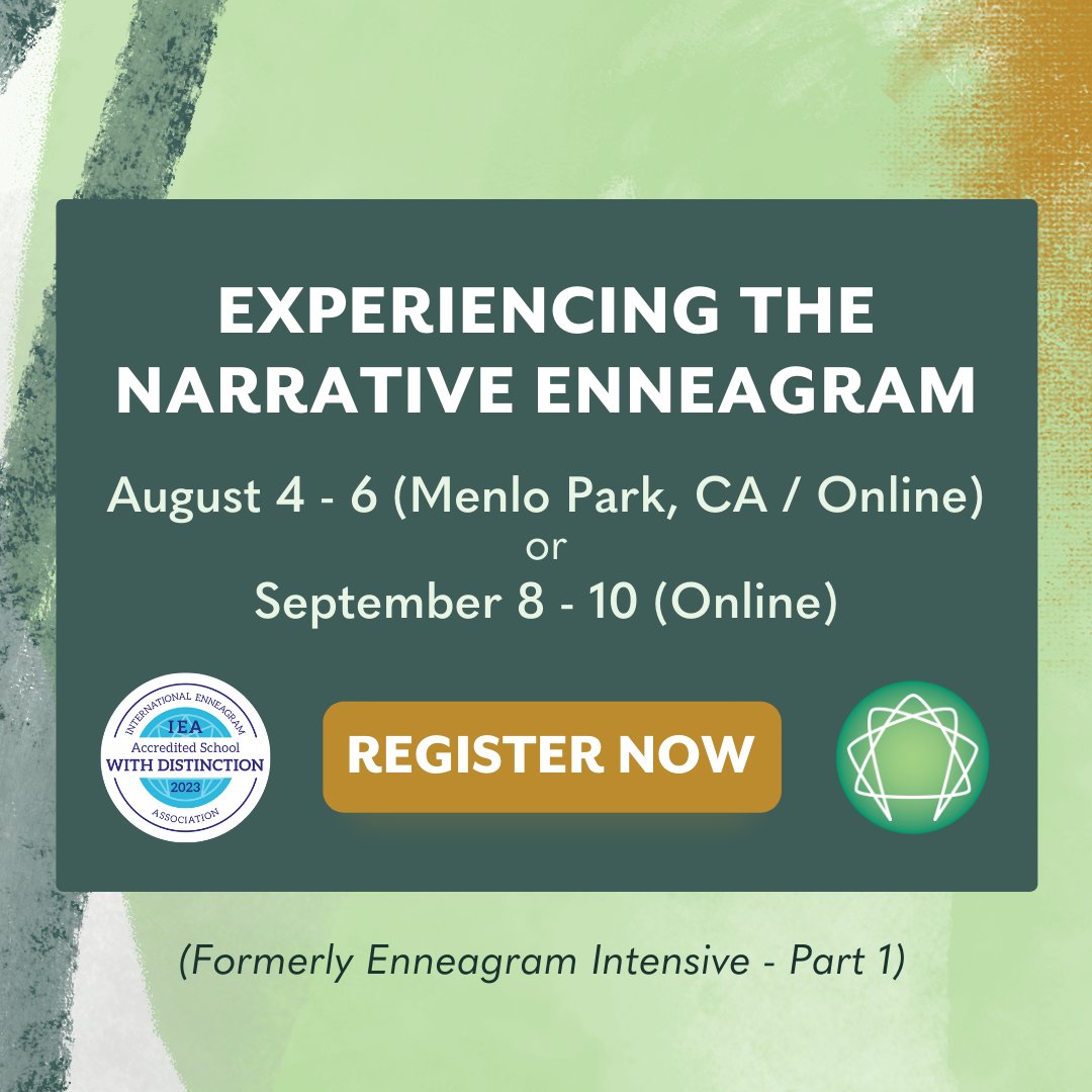 NarrativeEnnea's tweet photo. Two chances to start your Narrative Enneagram journey are just around the corner! Join us August 4-6 or September 8-10 for our cornerstone program: EXPERIENCING THE NARRATIVE ENNEAGRAM (formerly called the Enneagram Intensive - Part 1).

Details here: https://t.co/t5GRnrEmTy https://t.co/BB7G6rLsa3