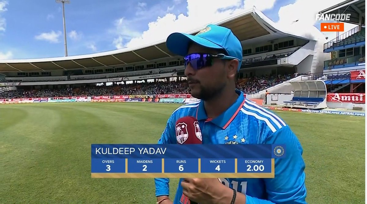 sonikitweet's tweet photo. If edit karke tune Mera meme bna diya Mehnat karke tere Bhai ne dream bna liya had a face.
Kuldeep Yadav is back with bang.
#INDvWIonFanCode
#INDIA https://t.co/IhJPwOAfuB