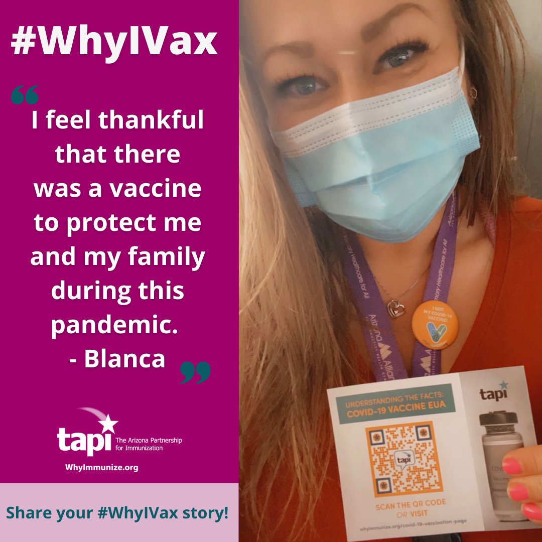 TAPI's staff are proud members of the #ImmunityCommunity. Here is one of our #WhyIVax photos!