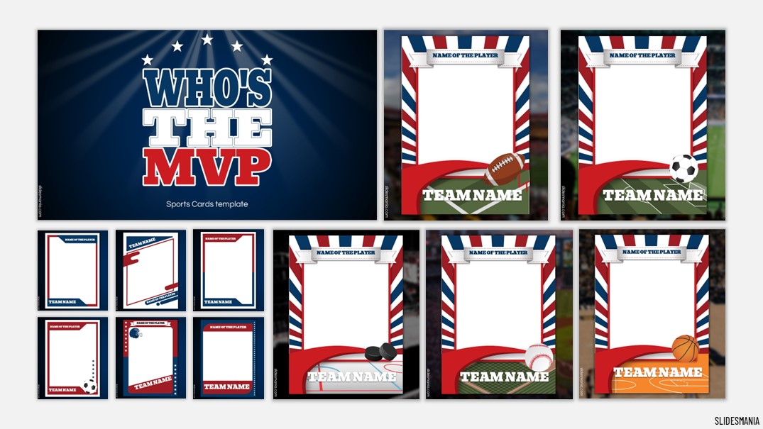 SlidesManiaSM's tweet photo. Hi! I just posted a new template! This time a special request that might be useful to other teachers too 💛

Who's the MVP | Sports cards template (it includes cards for football, soccer, ice hockey, baseball and basketball, as well as some generic ones)
https://t.co/go51YdpMMb https://t.co/ELwQeQlkRD