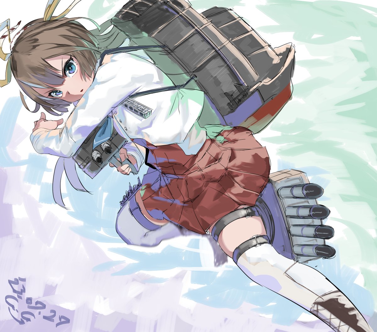風雲(艦これ) 「今日も時間かかり過ぎたのでタグ無です。 」|げげさんのイラスト