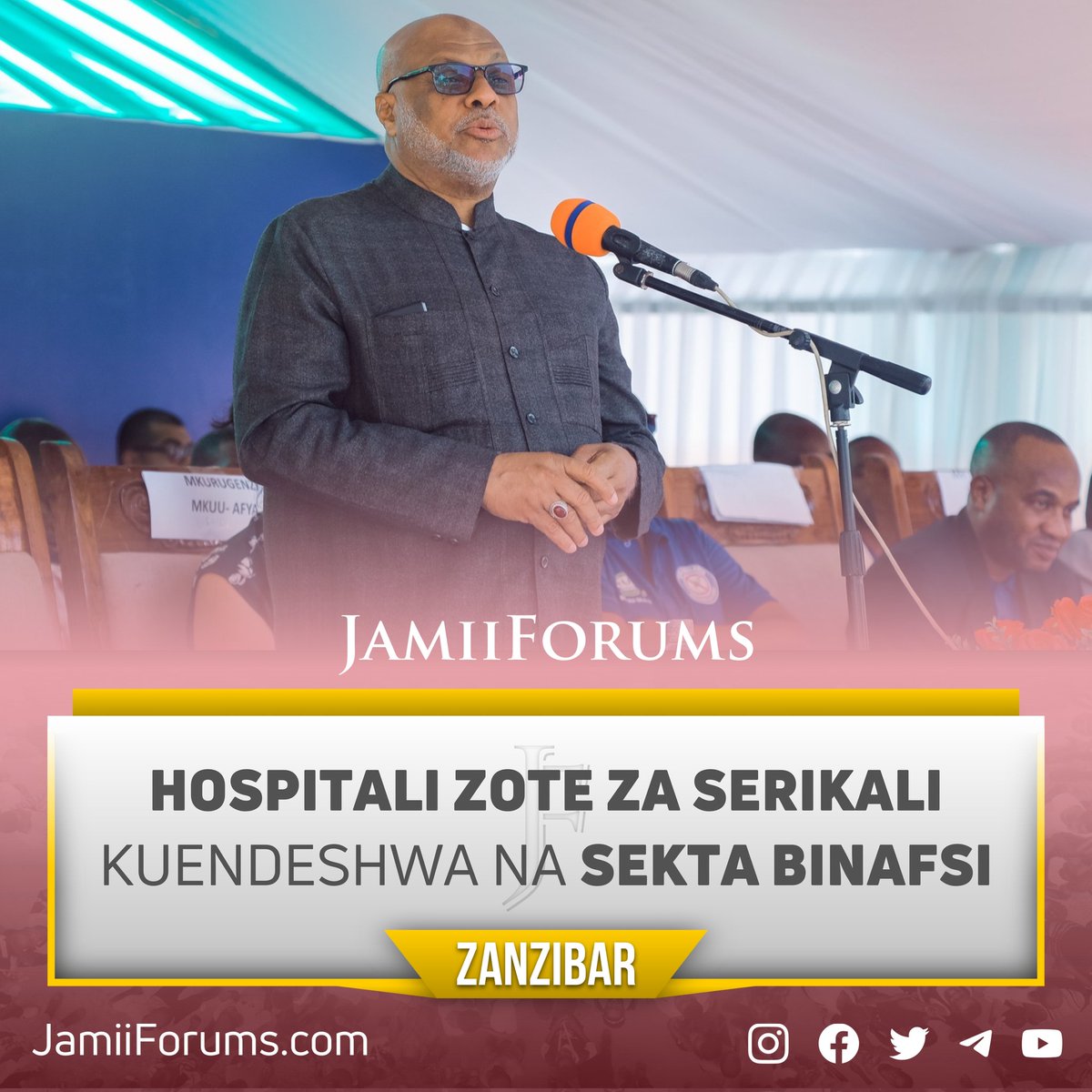 JamiiForums's tweet photo. ZANZIBAR: HOSPITALI ZOTE ZA SERIKALI KUENDESHWA NA SEKTA BINAFSI
-
Hayo yamesemwa na Waziri wa Afya #Zanzibar, Nassor Mazrui, ikiwa tayari mchakato umeanza katika Hospitali Kuu ya Mnazi Mmoja ambapo Huduma zote za Maabara, Vipimo vya Mionzi na Ultrasound zinasimamiwa na Kampuni binafsi

Amesema "Ni lazima Wafanyakazi wa Serikali hasa wa Hospitali wabadilike, watake wasitake ni lazima watabadilika, tutabadilisha Uongozi hospitali zote ikiwemo ya Mnazi Mmoja, tukishaifanyia ukarabati mkubwa tutawakabidhi sekta binafsi waziendeshe ili watendaji wetu wafanye kazi kwa bidii na sio kwa mazoea."

Soma https://t.co/aIOLV6U1Zz

#JFHuduma #Afya #JamiiForums