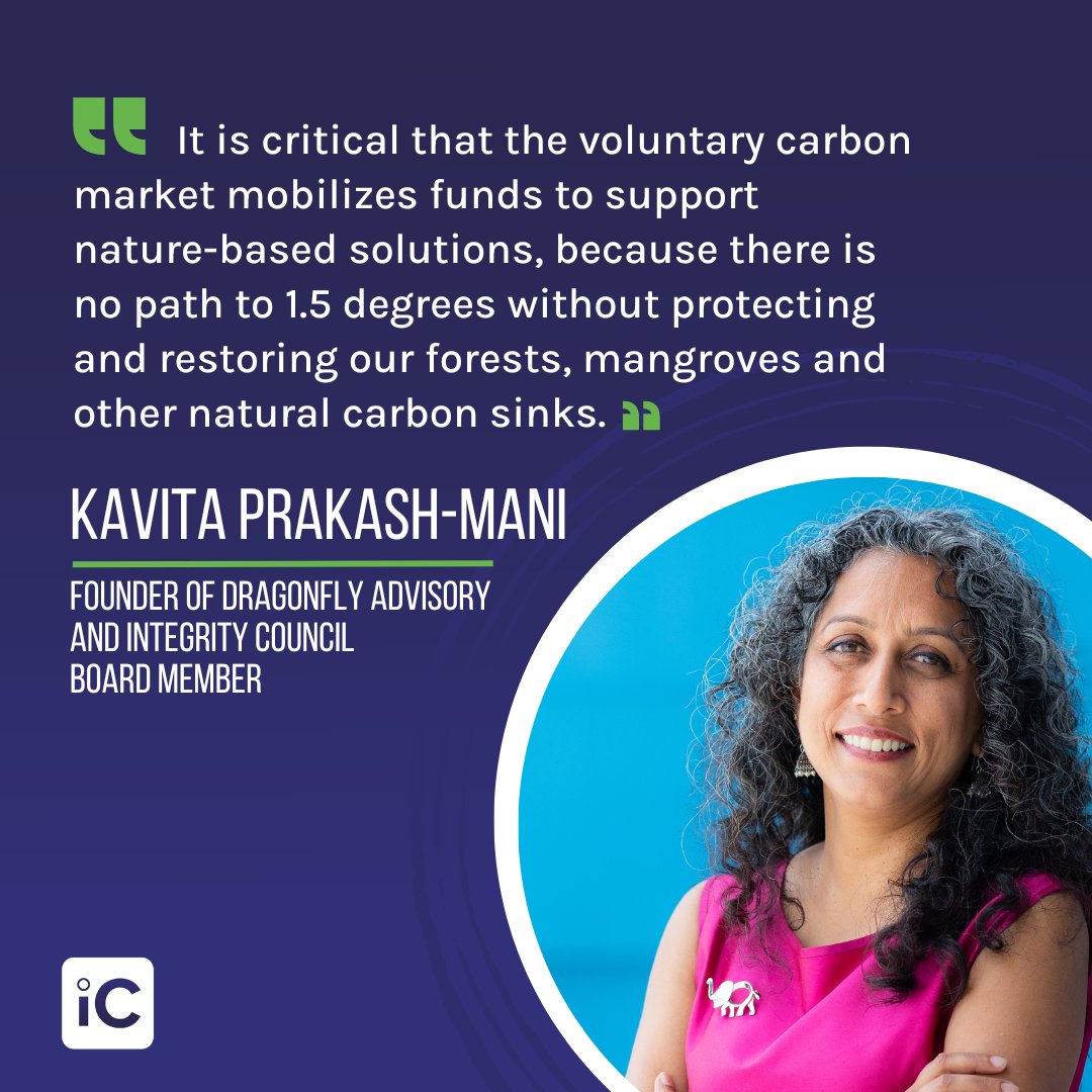 ic_vcm's tweet photo. .@kavpm shares why it is critical that the voluntary carbon market helps fund #NatureBasedSolutions.

Find out more about how our #CoreCarbonPrinciples can support the protection and restoration of nature by helping to create a high-integrity #VCM: 
https://t.co/bN6DElg1Kj https://t.co/H23HugdMl5