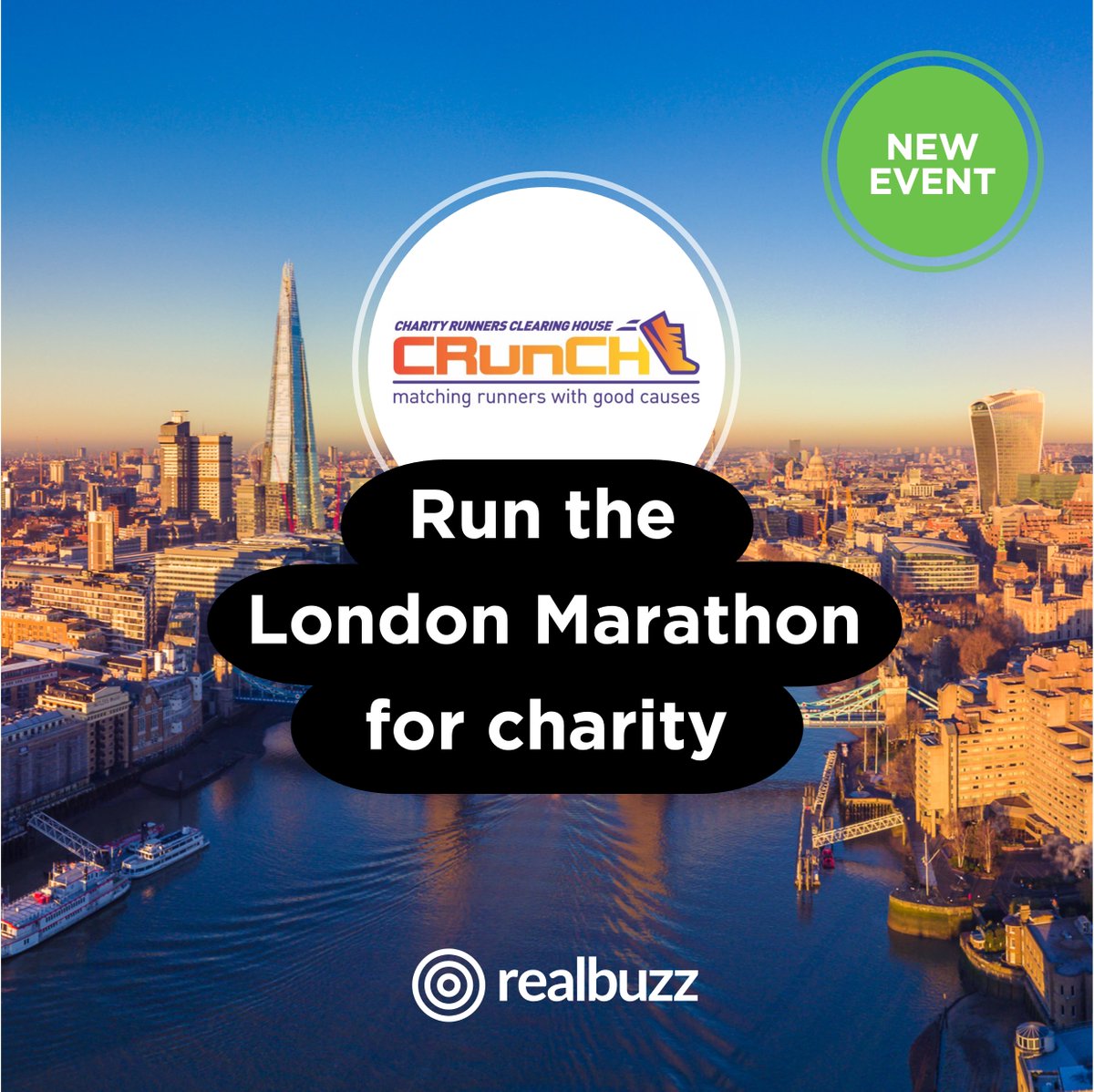 realbuzzcom's tweet photo. We’re proud to have teamed up with CRunCH, the Charity Runners Clearing House for the TCS London Marathon, to offer you the chance to run the 2024 event for #greatcauses

Click here to register your interest: https://t.co/eoDH6QdNK7

#realbuzzXCRunCH #londonmarathon https://t.co/qJbYVQrmtb