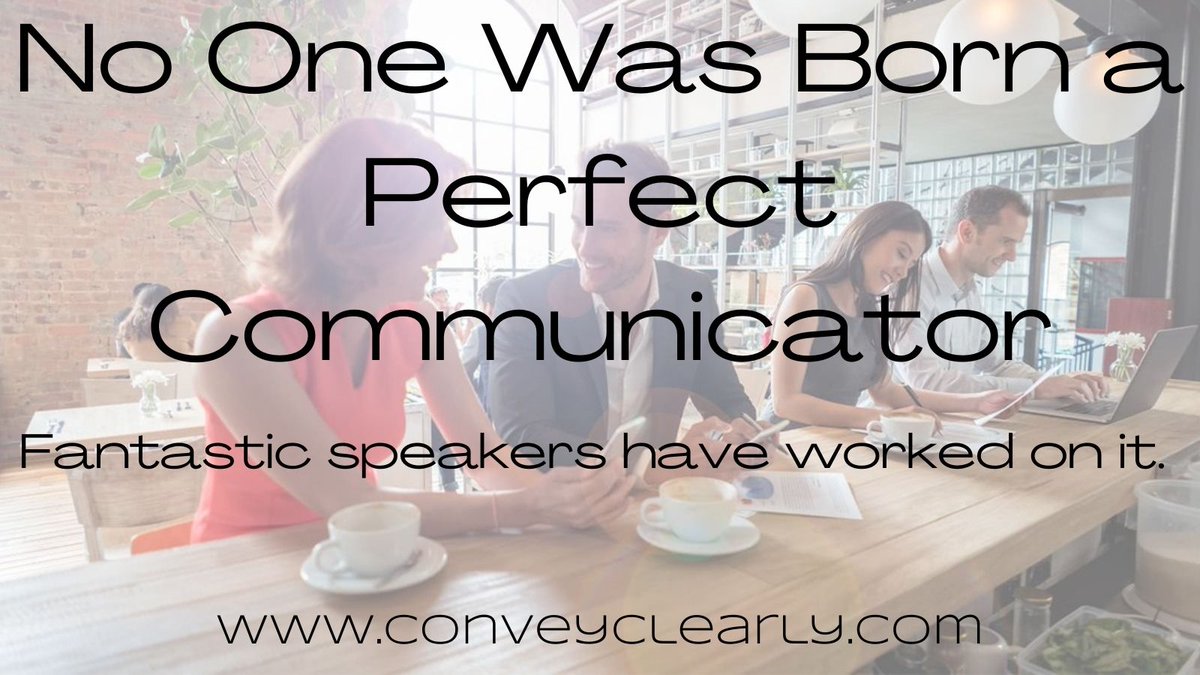 ConveyClearly's tweet photo. No One Was Born a Perfect Communicator.

No one. Not nobody. Everyone you know who’s an incredible communicator has worked on it. 

https://t.co/A11bHOi86g 

#comunicate #publicspeaking #soundamazing https://t.co/ySJDjmBiED