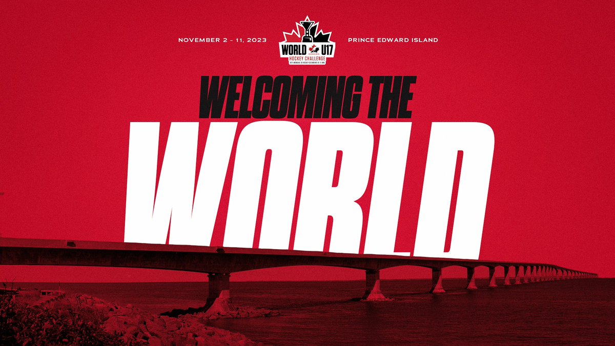 WELCOMING THE WORLD 🌎🏒

It’s OFFICIAL. The World Under-17 Hockey Challenge comes to PEI November 2nd - 11th. Get your tickets now!

🎟️ | bit.ly/WU17-Charlotte…