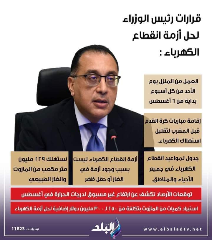 بتعشمونا ليه طيب من الاول ان ازمة انقطاع الكهربا هنتهي منتصف الاسبوع القادم ؟
والجدول اللي هينزل  دا هيبقا ثابت والا كل اسبوع هنغيره ؟
قطعت انهاردة ٣ مرات بس لحد الان الحمد لله