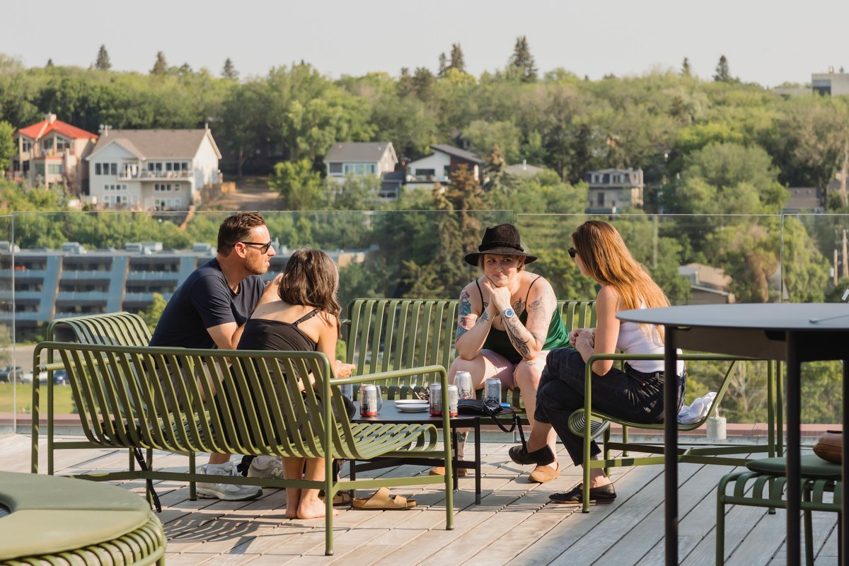 There is no Pop-Up Happy Hour today due to a private event, but we will be back on August 3. See you next week!

Want to have the rooftop to yourself? Learn how you can host an event at Remai Modern:
remaimodern.org/shop-dine/even…

Photo: Carey Shaw
