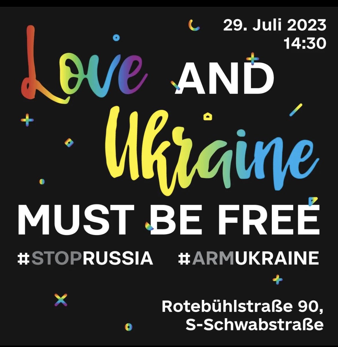 STUTTGART 29.7.23

Pride Day 

instagram.com/p/CvDYnFILF7g/…

 #ArmUkraineNow #StopRussia #ProUkraineDemo #StandWithUkraine #stopgenocideukraine #stopecocideukraine #UkraineInNATO #ukraineWillSurvive