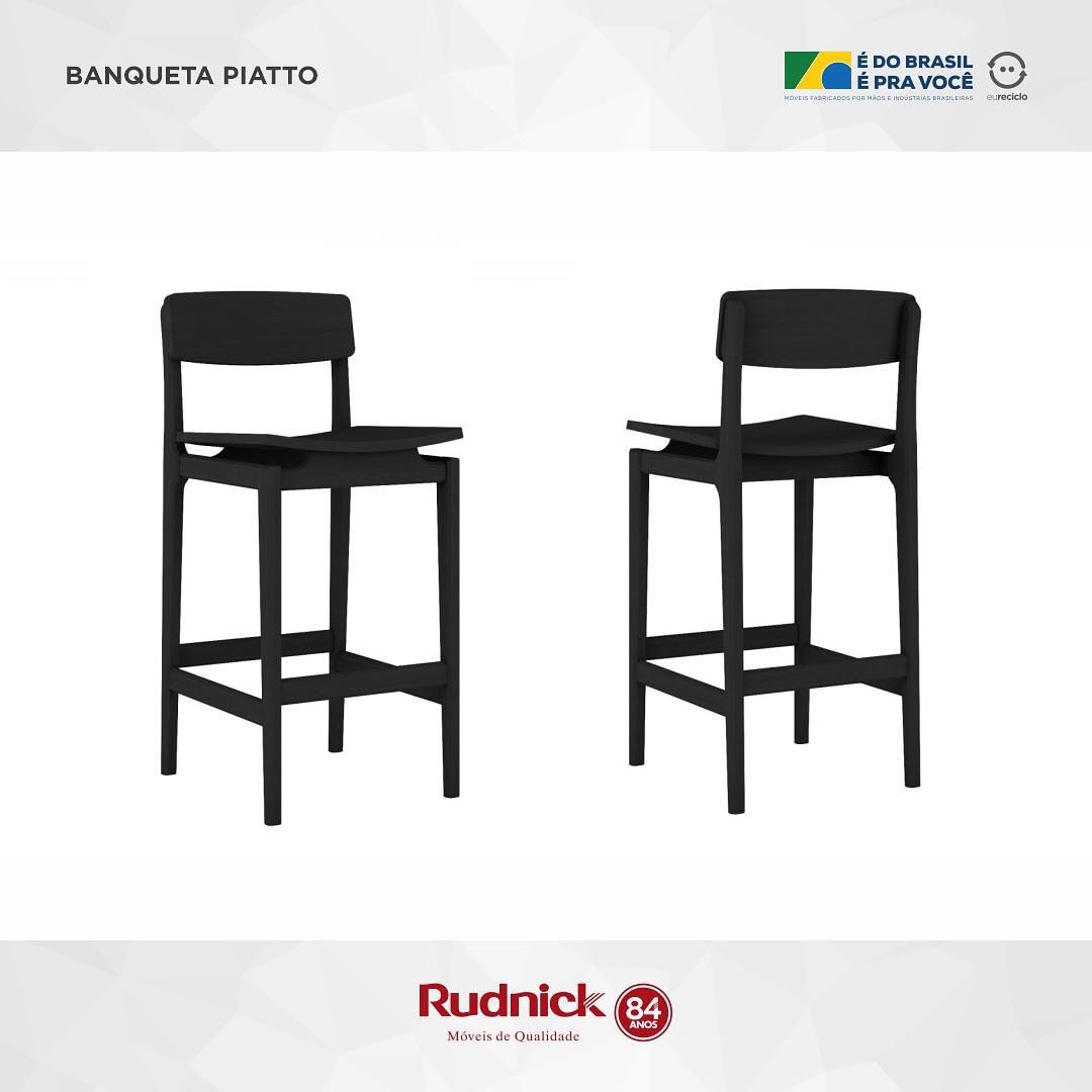 moveisrudnick's tweet image. BANQUETA PIATTO
Assento e encosto em multilaminado curvo / 2 opções de altura / Pés em madeira maciça / Travessas de sustentação em soltura / Apoio de pés em madeira maciça / Produto montado.
Confira: tinyurl.com/5d35n8ca
#Móveis #Rudnick #RudnickMóveis #MóveisRudnick