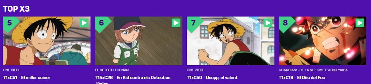 Dharma_794's tweet photo. @elmangazin @SomSX3 @tv3cat @CatalaOnePiece @Desdelsofa_cat @DoblatgeCatala @AnimeEnCAT @_catseries I no desmereixer els altres animes del canal on, entre espai i espai de one piece, #InazumaElevenGoX3, #DetectiuConanX3 i #GuardiansdelaNitX3 es colen en el topX3 de mobil i app
L'anime esta sent un èxit innegable en el nou @SomSX3👏👏gràcies @LaiaSz @sigfridgras @CCMA_cat https://t.co/oIPOeVpXfc