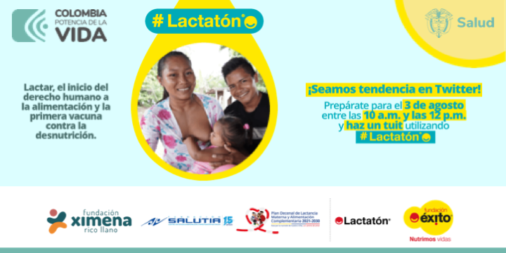 FXimenaRico's tweet photo. La #LactanciaMaterna es el inicio del derecho humano a la alimentación y la primera vacuna contra la #Desnutrición ¡Súmate y ayudemos a que este acto de amor se vuelva tendencia! Publica un tuit el 03 de agosto de 10am. a 12m. utilizando el #Lactatón 

@Fundacion_Exito https://t.co/UXsxmzfRHP
