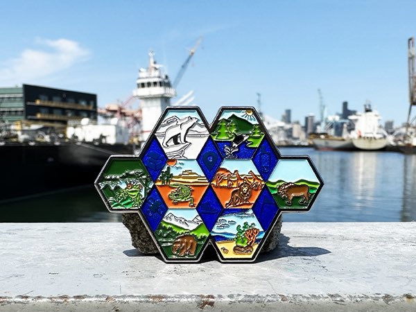 ShopGeocaching's tweet image. Every year on the third Saturday in August, people worldwide celebrate this fantastic game and those who play. The Limited Edition 2023 International Geocaching Day #geocoin has a unique design celebrating biodiversity and our #geocaching gameboard! bit.ly/3q4Ero2