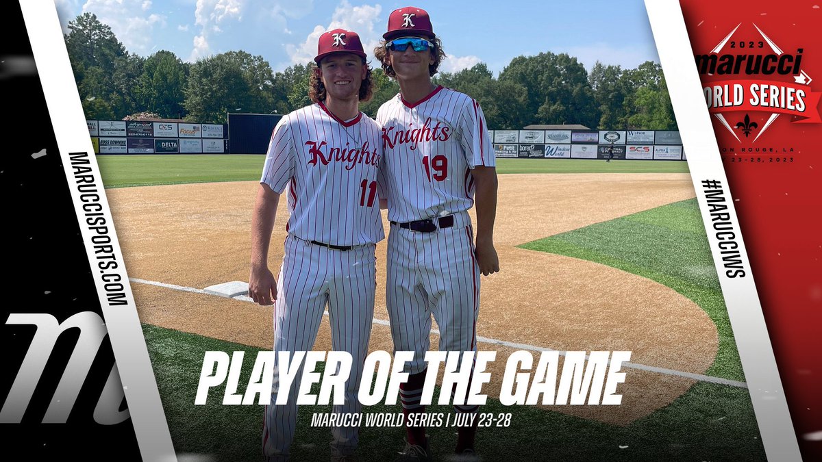 ⭐️ PLAYER OF THE GAME ⭐️

Easton Barnett: 6IP 8H 3R 2ER 3BB 2K
Rylan Moses: 3-3 2R HR

Summer Team: @KnightssouthAL - 16U American 

#MarucciWS
<a href="/MarucciSports/">Marucci</a>