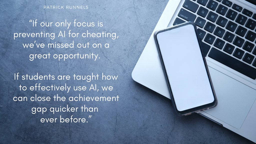 My eyes are being opened at the #aiforeducators conference with @TCEA So many ways to leverage AI tools to overcome barriers and provide equity and access!!! But we need to empower students with the access and the training. #aiforteachers #aiforstudents @patrick_runnels #ELLchat