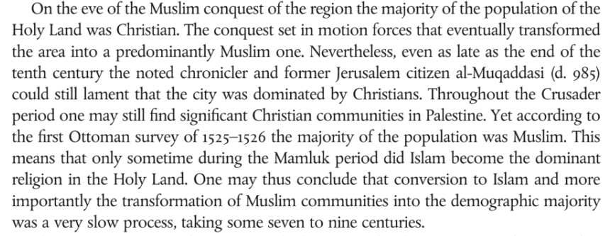 AdinHaykin1's tweet photo. According to the latest research from 2018, Palestine did not have a Muslim majority before the Mamluk period. (14th-16th centuries)
Most of the original population abandoned it in the early Islamic period

https://t.co/SAhUFz2Sly

https://t.co/MLBIdpotoF

https://t.co/WaiC29VV02 https://t.co/6ahVcftJxp
