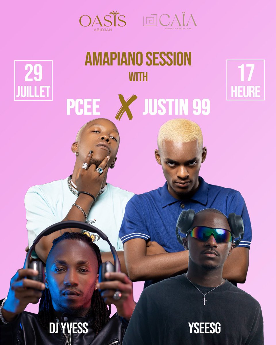 BuGaati's tweet photo. SAMEDI 29 JUILLET 2023 ! 
• AMAPIANO SESSION with PCEE&amp;JUSTIN99 • Assinie, Caia Beach •
Jour J - 2 
On vous attend ! https://t.co/mHqAXIrbZP