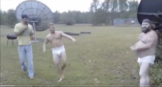theserfstv's tweet photo. BREAKING: Matt Walsh filmed himself judging a diaper wrestling match between adult men (one of which has a swastika tattoo). It appears to be the origin of his "sweet baby" diaper fetish which he would later turn into a doll sold by the Daily Wire https://t.co/oL91YDadOP