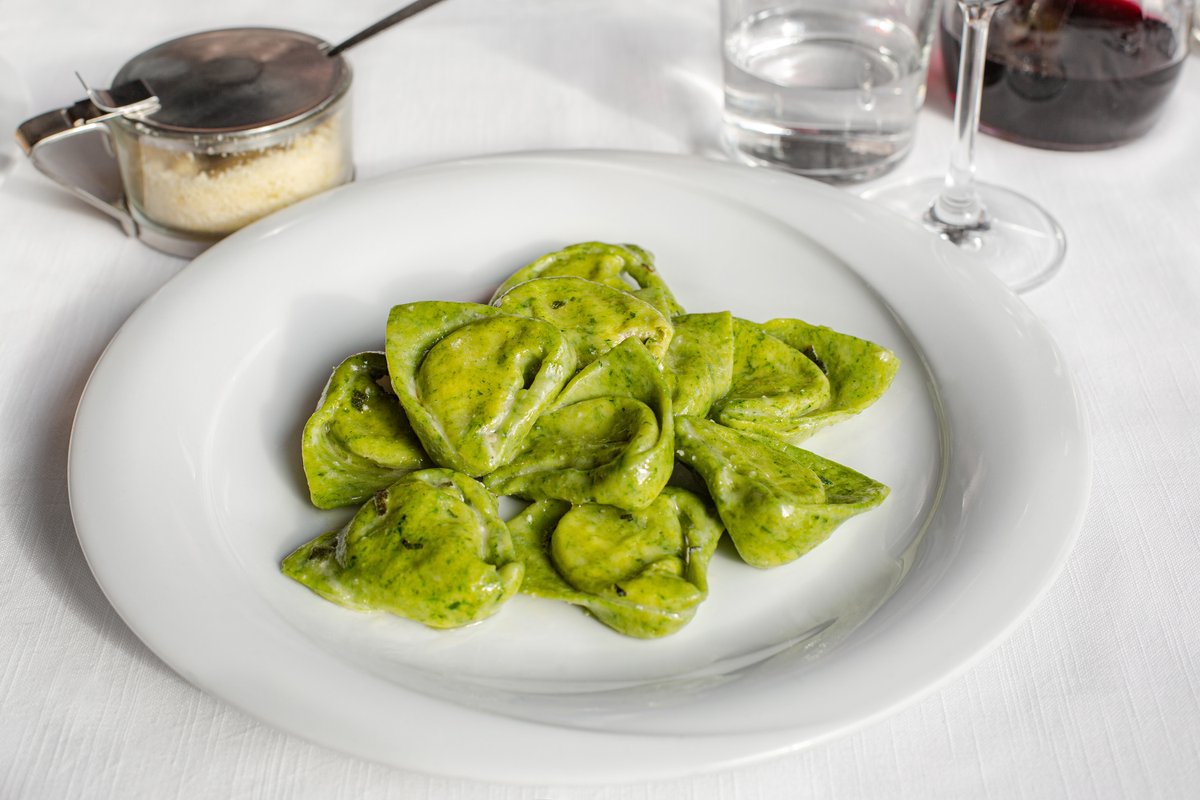 5. Balanzoni is a lesser-known yet traditional Italian pasta delicacy. It comprises large, green tortellini-like pasta filled with a mixture of ricotta, spinach, eggs, Parmigiano Reggiano, and finely chopped mortadella or pork loin.

Eat it at: Balanzone 157