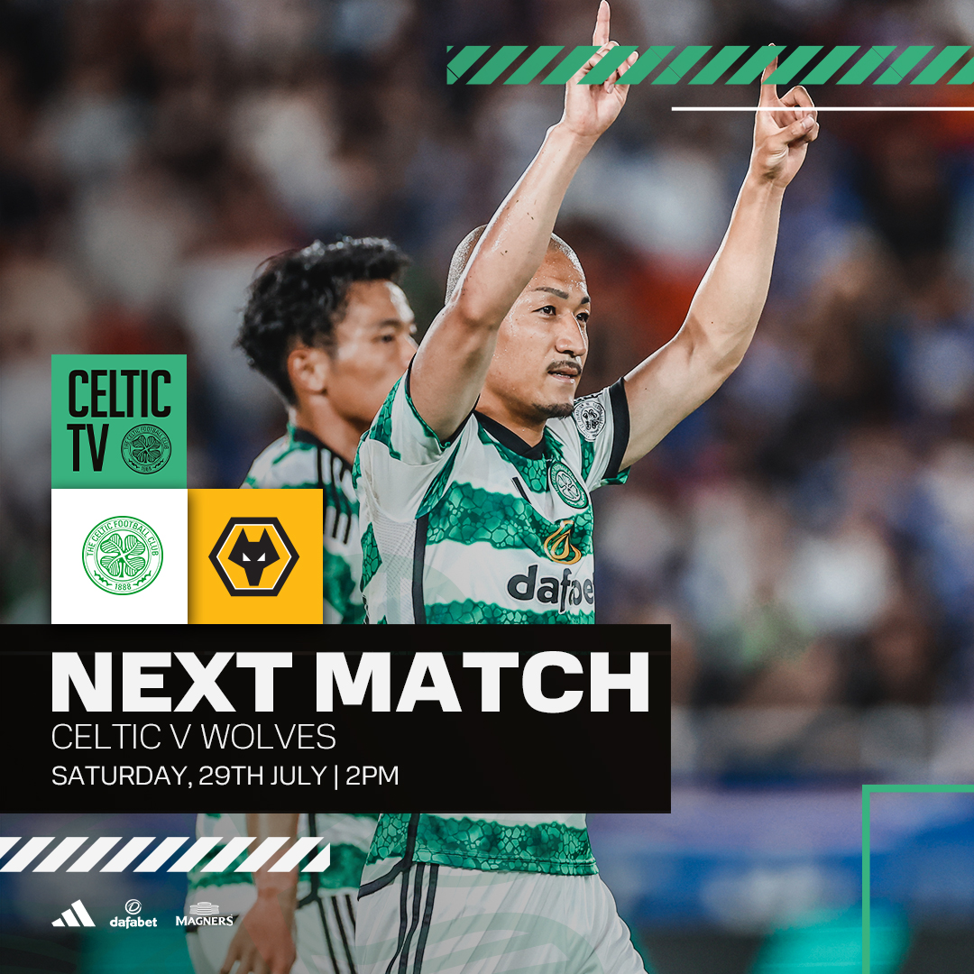 🔜🇮🇪

A trip to Dublin up next for the Celts! 💚

Tickets for Celtic v <a href="/Wolves/">Wolves</a> 🎟 ticketmaster.ie/event/18005EEA…

#CELWOL | #CelticFC🍀