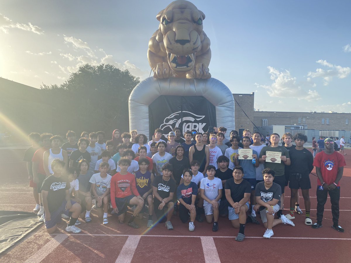 Our newest cougars c/o 2027! They are excited for their first official practice on Monday. ALL IN #clarktexas